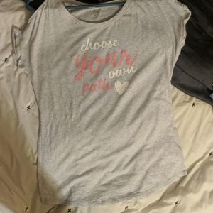 Justice cold shoulder t-shirt sz 18